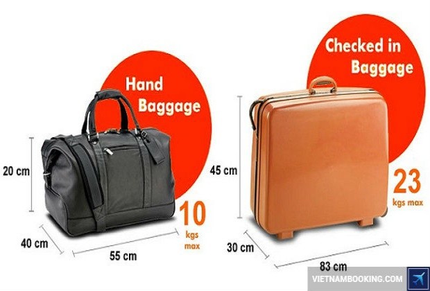 Kích thước mỗi kiện hành lý | Hành lý khi đi máy bay