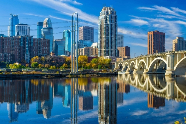 Cảnh yên bình đầy sắc màu của thành phố Minneapolis