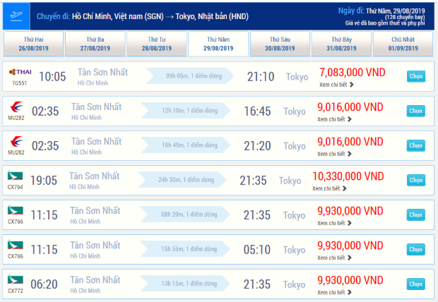 Giá vé máy bay đi Nhật Bản tháng 8/2019 Giá vé máy bay Sài Gòn đi Nhật Bản tháng 8/2019