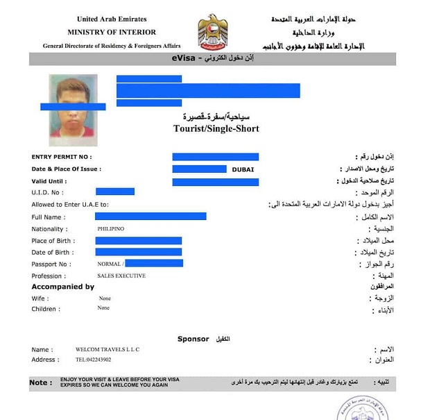 Visa du lịch Dubai