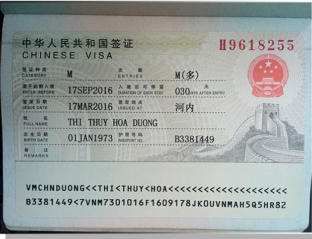 xin visa Trung Quốc 6 tháng nhiều lần làm visa đi trung quốc 6 tháng nhiều lần