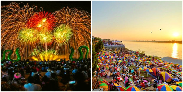 Lễ hội Naga Fireball Th&aacute;i Lan