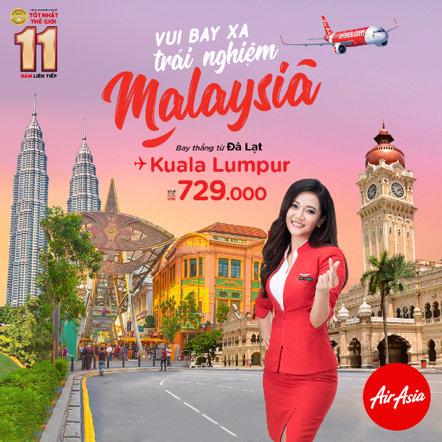 v&eacute; m&aacute;y bay Đ&agrave; Lạt Kuala Lumpur