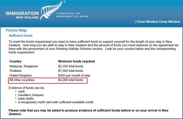 xin visa working holiday New Zealand