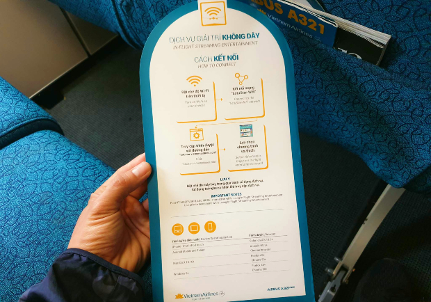 wifi tr&ecirc;n m&aacute;y bay Vietnam Airlines