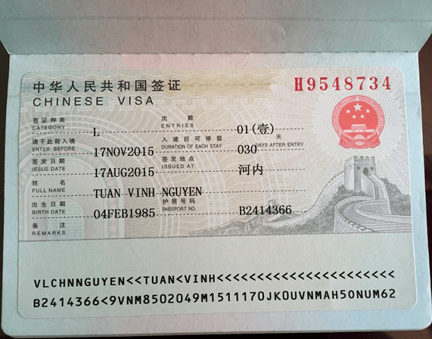 Hướng dẫn điền mẫu tờ khai xin visa Trung Quốc
