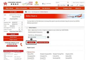 Cách check-in online hãng Hong Kong Airlines