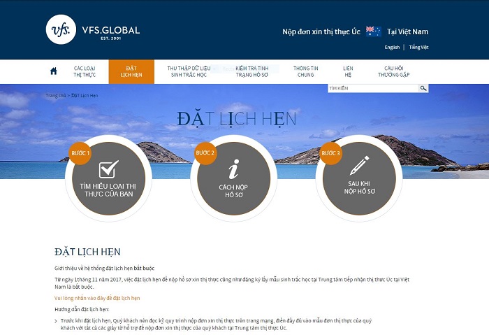 Dịch vụ đặt lịch hẹn xin visa Úc