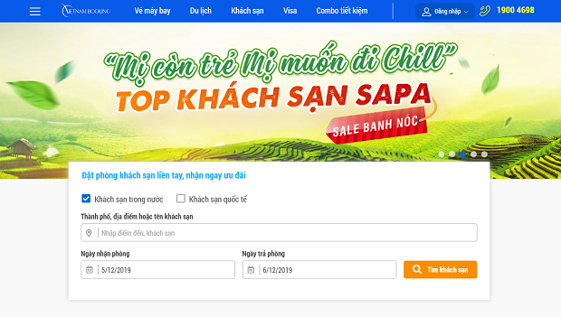 Website đặt phòng khách sạn uy tín