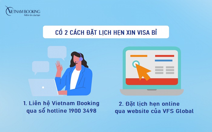 dịch vụ đặt lịch hẹn xin visa bỉ