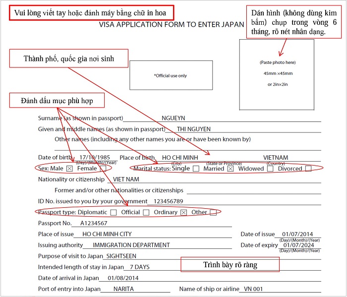 đơn xin visa h&agrave;n quốc