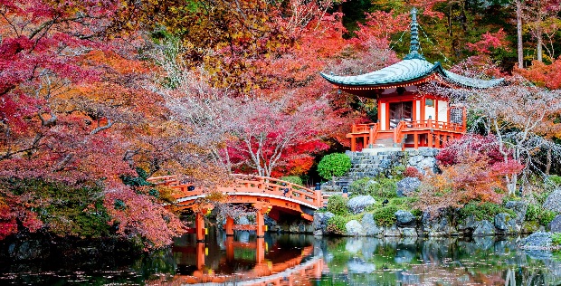 Chùa Daigo-ji Kyoto mùa thu 