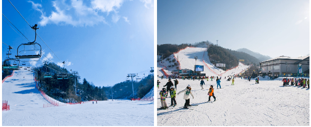 Du lịch Hàn Quốc tháng 2 Khu trượt tuyết Elysian Gangchon