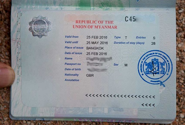 Visa Myanmar Xin visa Myanmar