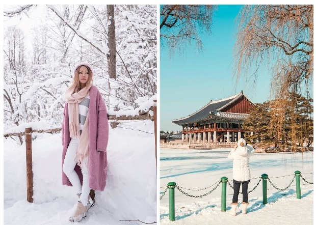 Trang phục du lịch Hàn Quốc tháng 2