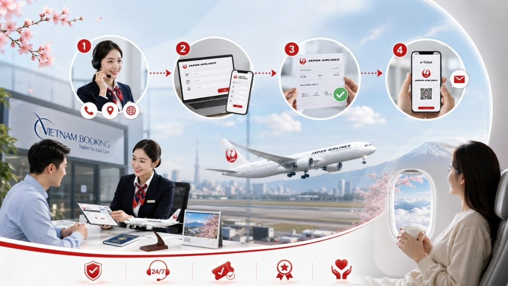 Bay đến Nhật Bản c&ugrave;ng Japan Airlines &ndash; H&agrave;nh tr&igrave;nh từ "chạm" đến "trải nghiệm" chỉ trong 4 bước đơn giản