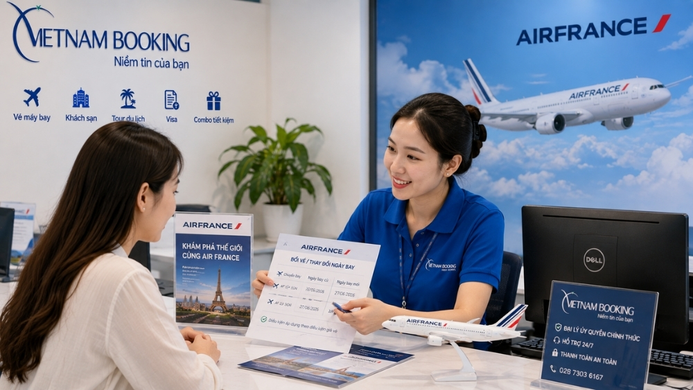 doi ve va huy ve may bay air france qua dai ly