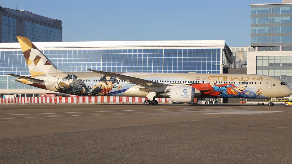 Boeing 787 Dreamliner của Etihad Airways tại s&acirc;n bay