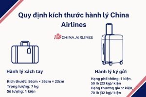 Cập nhật mới nhất quy định hành lý China Airlines – Vietnam Booking