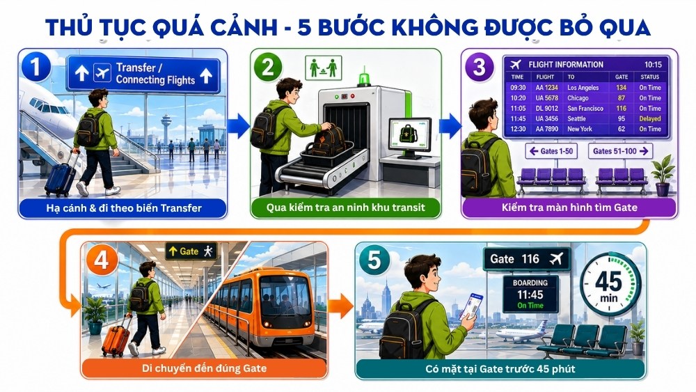 5 bước l&agrave;m thủ tục qu&aacute; cảnh
