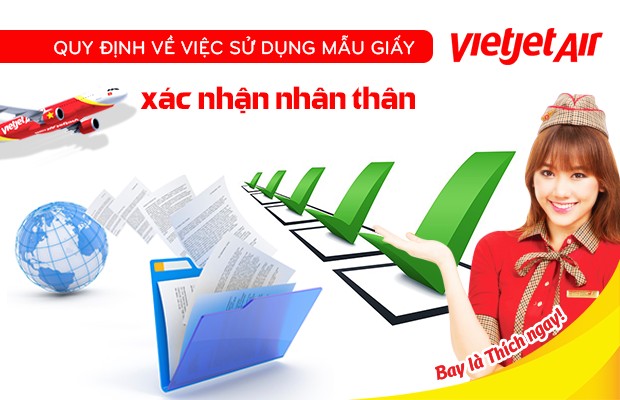 Mẫu giấy x&aacute;c nhận nh&acirc;n th&acirc;n để đi m&aacute;y bay 