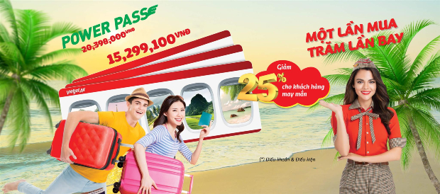 thẻ máy bay trọn gói Vietjet Air