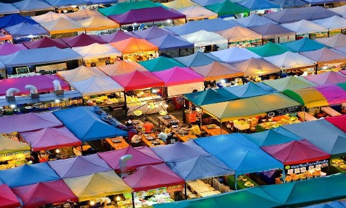 Chợ đêm Talad Rod Fai Vé máy bay từ Đà Nẵng đi Bangkok