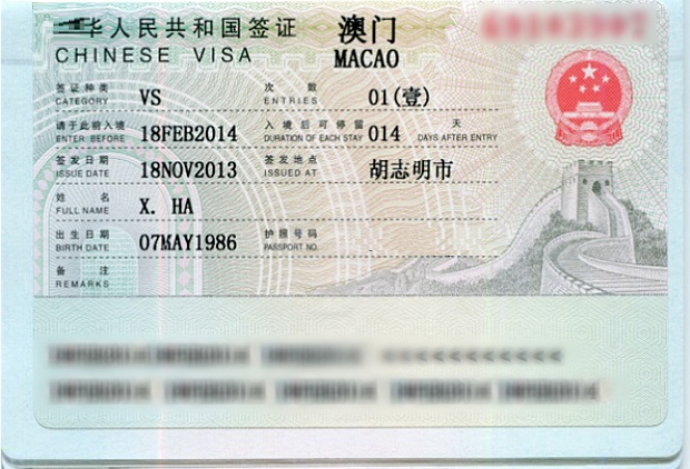 Visa đi Macau Visa đi Macau