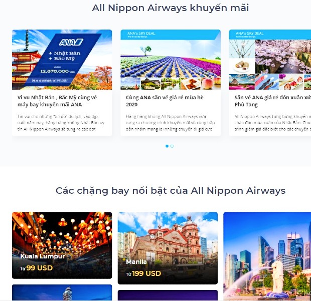 Trang web đặt vé máy bay uy tín