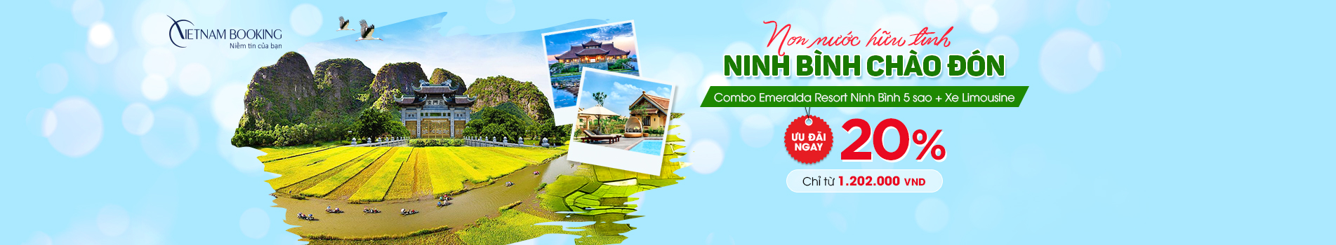 Combo Khu nghỉ dưỡng Emeralda Ninh Bình 5 sao