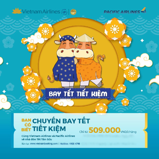 vé máy bay Tết Pacific Airlines
