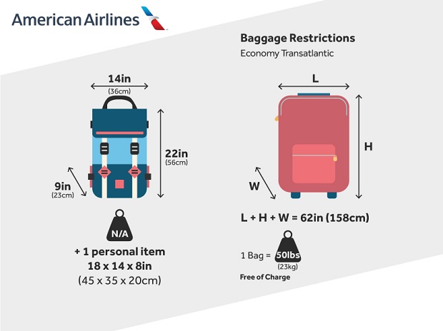 quy định hành lý American Airlines