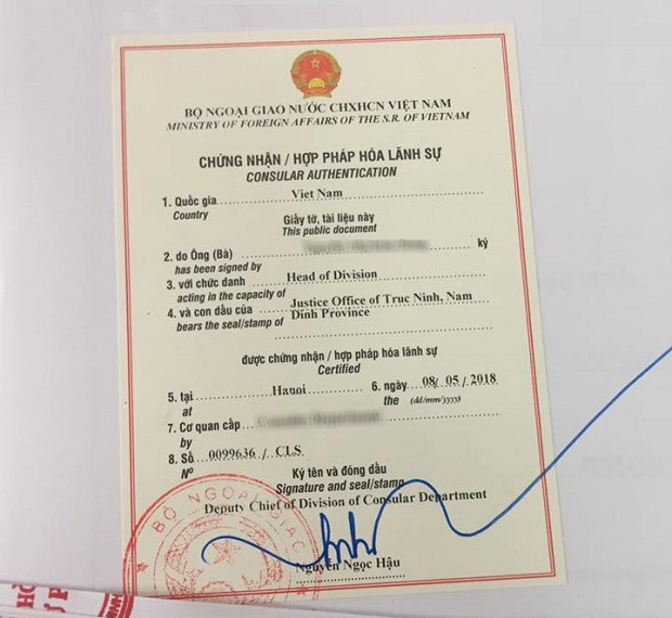 chứng nhận l&atilde;nh sự ở đ&acirc;u