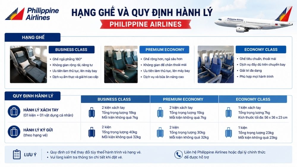 hang ve quy dinh hanh ly philippine airlines