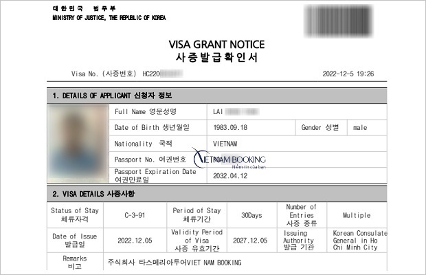 Dịch vụ làm visa hàn quốc