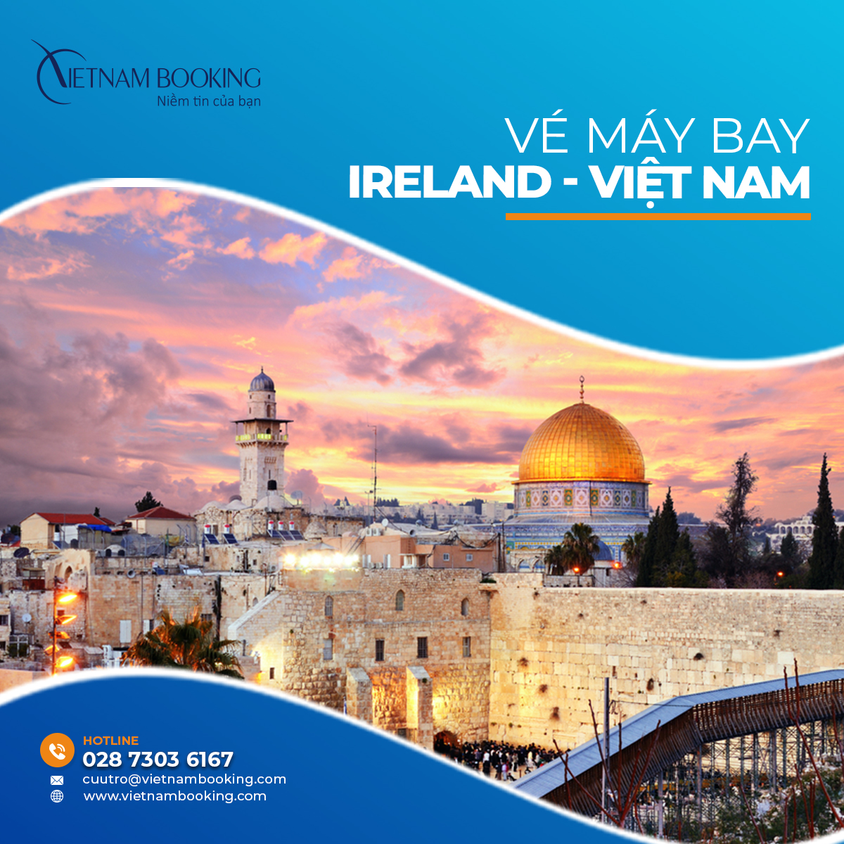 Lịch chuyến bay, vé máy bay từ Ireland về Việt Nam mới nhất