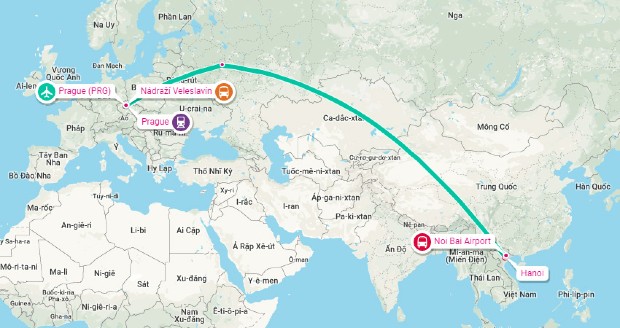 ve may bay tu praha ve viet nam