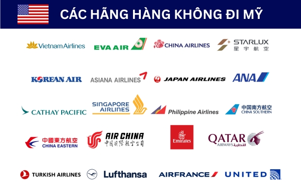 C&aacute;c h&atilde;ng h&agrave;ng kh&ocirc;ng từ Việt Nam đi Mỹ