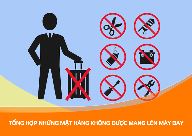 vật dụng kh&ocirc;ng được mang l&ecirc;n m&aacute;y bay