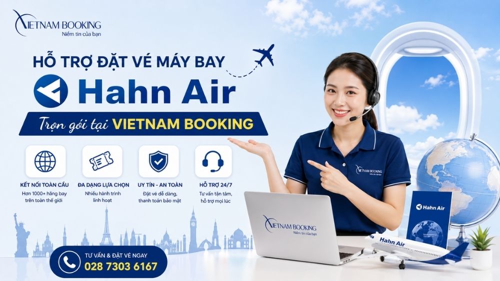 Dịch vụ trọn g&oacute;i khi mua v&eacute; Hahn Air tại Vietnam Booking