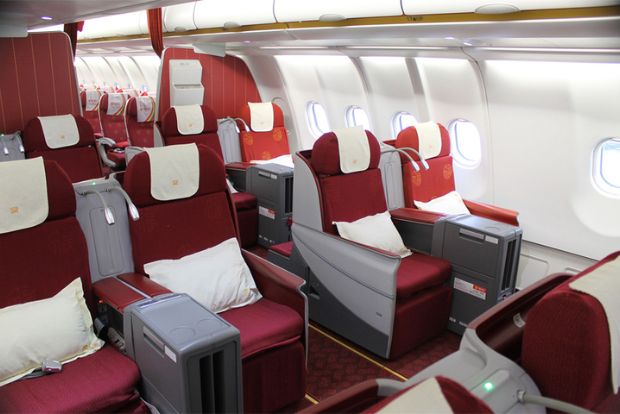 Khoang hành khách của máy bay Hainan Airlines Khoang hành khách của máy bay Hainan Airlines