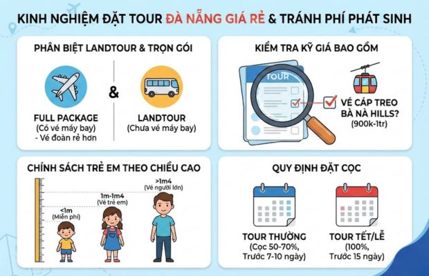 Kinh nghiệm đặt tour Đà Nẵng giá rẻ và tránh phí phát sinh