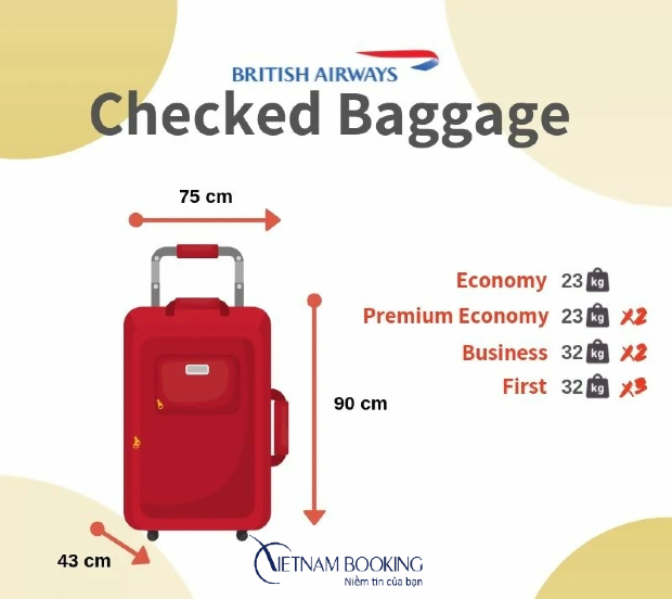 h&agrave;nh l&yacute; k&yacute; gửi British Airways