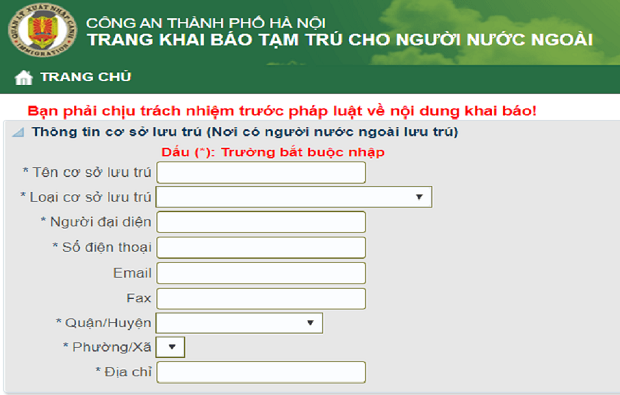 khai b&aacute;o tạm tr&uacute; cho người nước ngo&agrave;i
