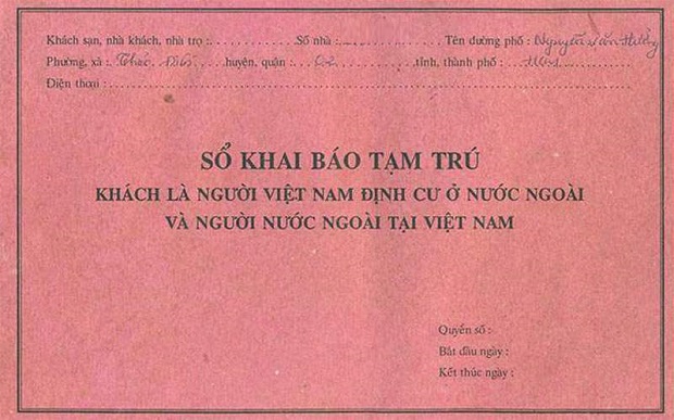 mẫu đơn xác nhận tạm trú cho người nước ngoài
