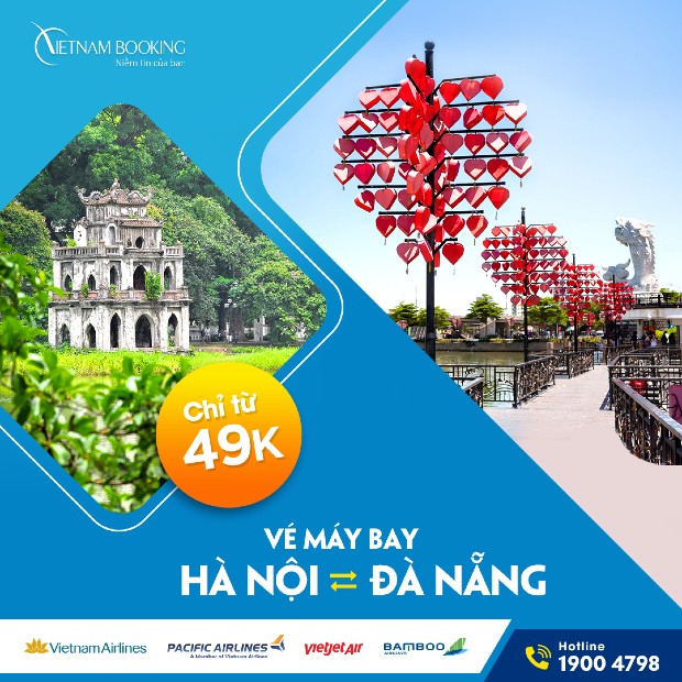 thời gian bay từ Nội B&agrave;i đến Đ&agrave; Nẵng