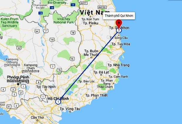 Thời gian bay từ Quy Nhơn ra Sài Gòn