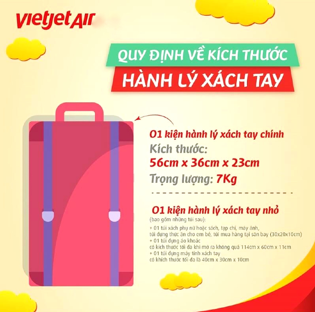 hành lý xách tay Vietjet Air