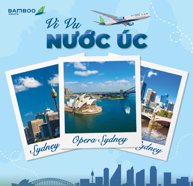 vé máy bay đi Úc Bamboo Airways