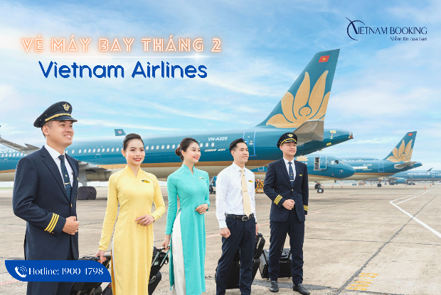 vé máy bay Vietnam Airlines tháng 2